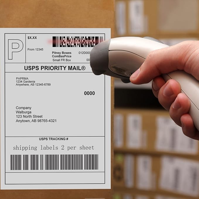 Half Sheet 8.5x5.5inch Shipping Mailing Label 1000 Counts, 2 Labels Per Sheet - Image 6