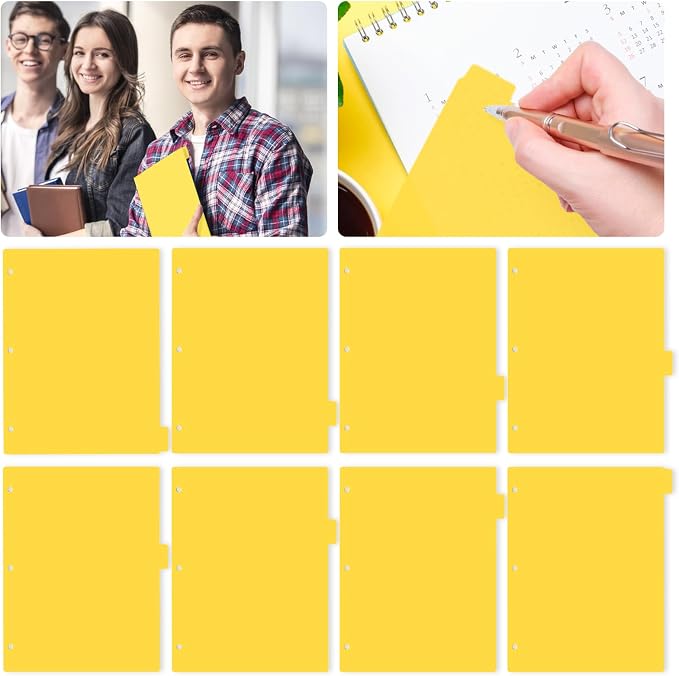 3 Ring Yellow Binder Dividers - Image 6