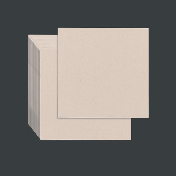 25 Pcs Book Board, Binder Board, Cover Board, Heavy Duty Chipboard for Book Binding, DIY Cardboard (Gray, 10 x 10 Inch 80PT)-DeskLoop Office