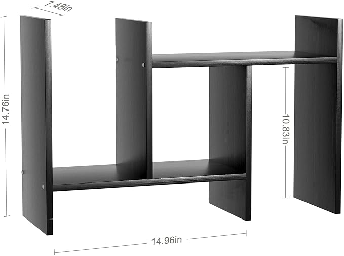 Desk Shelves Wood Desktop Orgnizer Shelf.Office Organization - Image 2