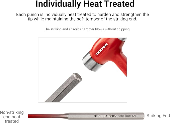 TEKTON 1/4 Inch Pin Punch | 66057 | Made in USA - Image 3