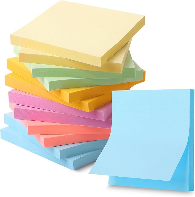 Mr. Pen- Sticky Notes, 12 Pads, 720 Sheets, Pastel Colors | Sticky Notes Bulk by MrPen