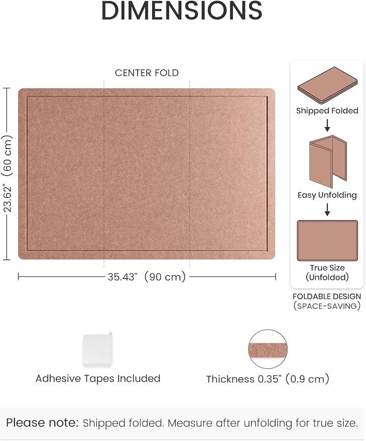 Fluxynara Bulletin Board, 35.4" x 23.6" Cork Board Alternative - Image 2