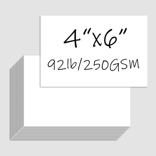 100 Pack 4x6 White Cardstock Paper, 92lb/250GSM Heavyweight Blank Card by TEETOOKEA