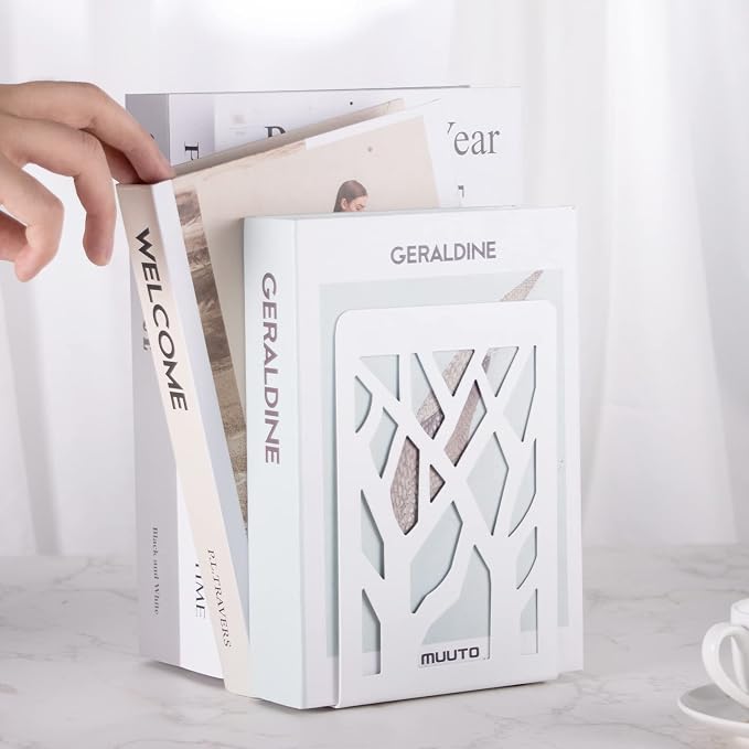 Book Ends, Bookends for Shelves, Book Ends for Heavy Books, Book Stoppers for - Image 5