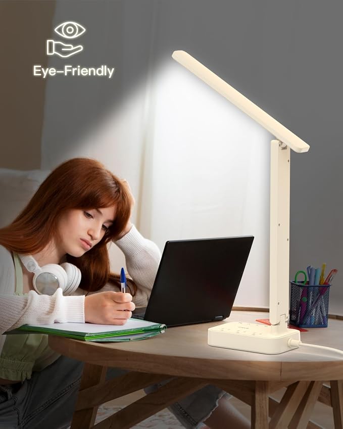 Addtam LED Desk Lamp, Power Strip - Image 6