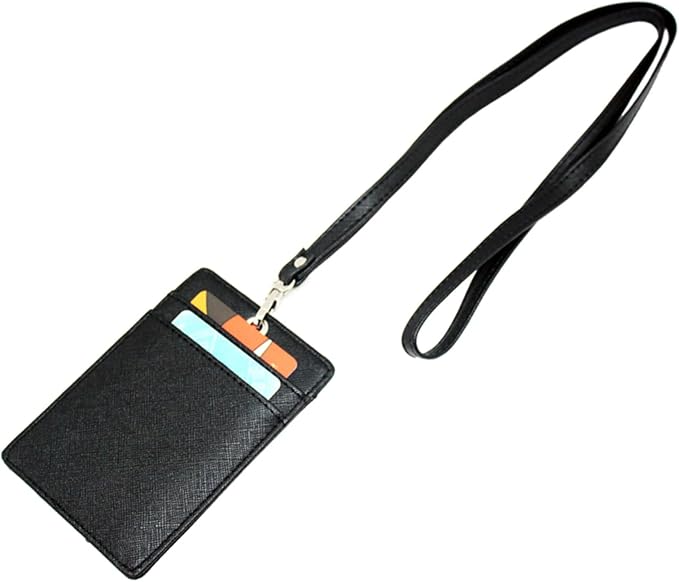 Boshiho Vertical Style Leather ID Card Badge Holder - Image 2
