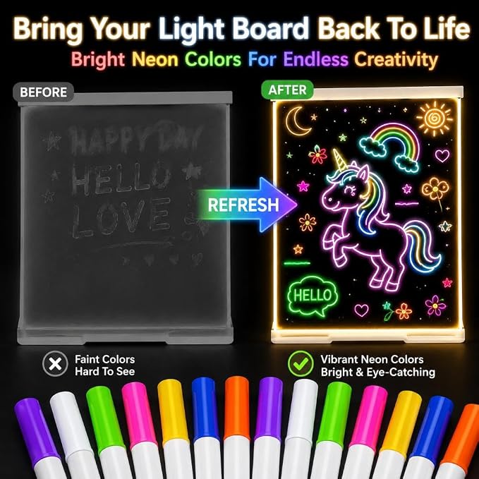 14 Colors Light Board Markers for LED Note Board - Image 3