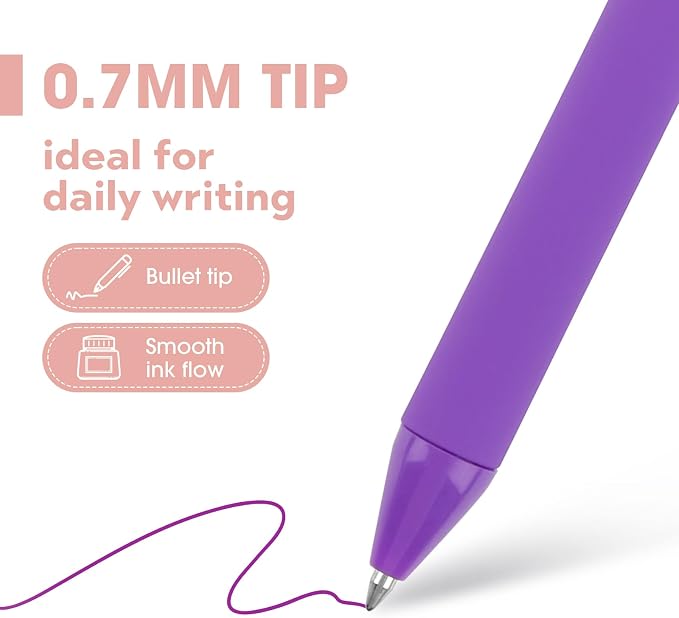 YISAN Colored Gel Pens, 12 Colors, 0.7mm Fine Point, Fast Dry, No Bleed | - Image 5