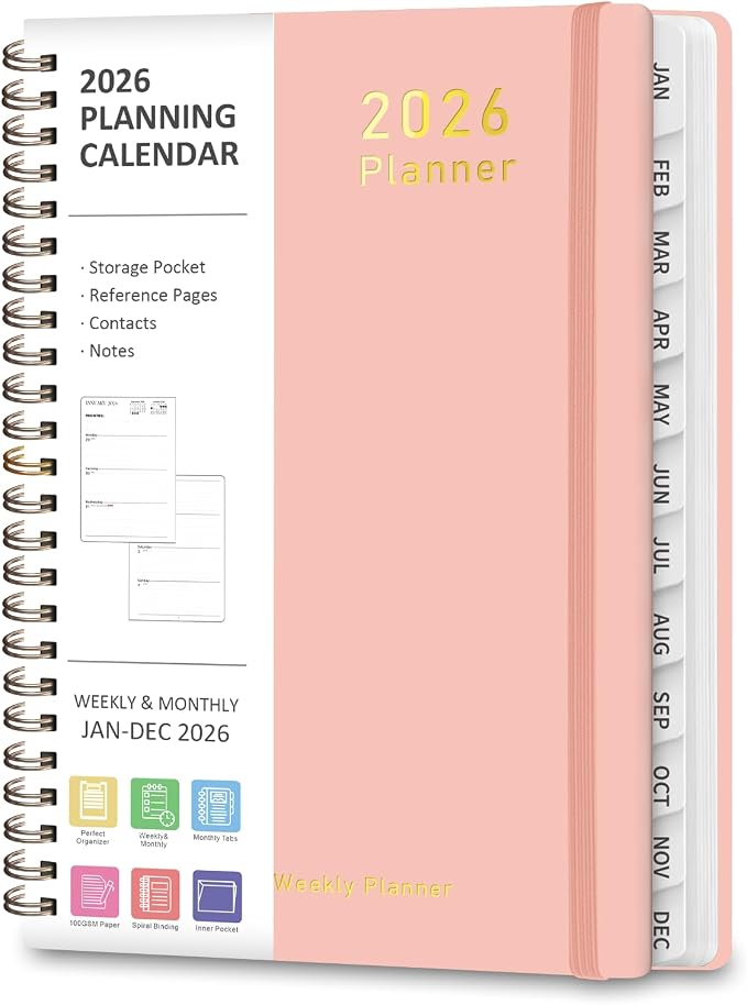 2026 Planner, Weekly and Monthly Calendar Academic Planner, Jan 2026 by VALOME