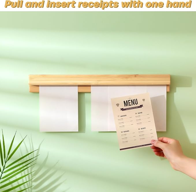 AmazingSpark 2 Pack Restaurant Ticket Holder 16 Inch Bamboo Receipt Holder - Image 7