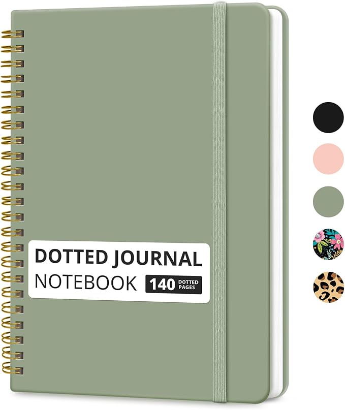 Taja Dotted Spiral Journal Notebook by Taja