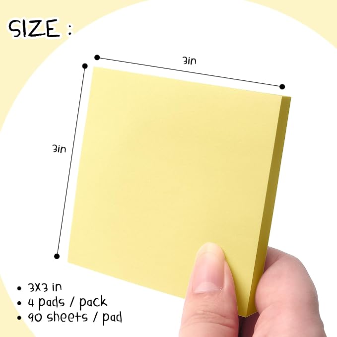 Sticky Notes 3x3 Self-Stick Notes Pads - Image 3
