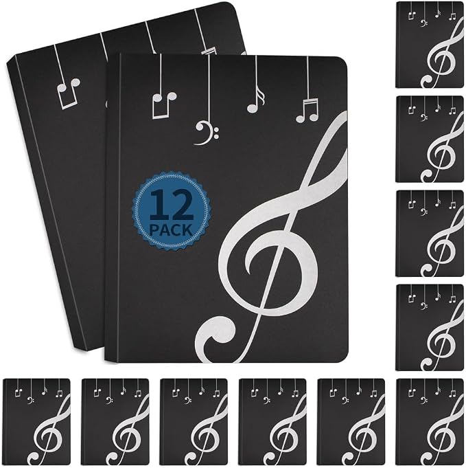 Music Folder Sheet Music Folders Binder 12 Pack Music Choral Storage Holder by Unknown