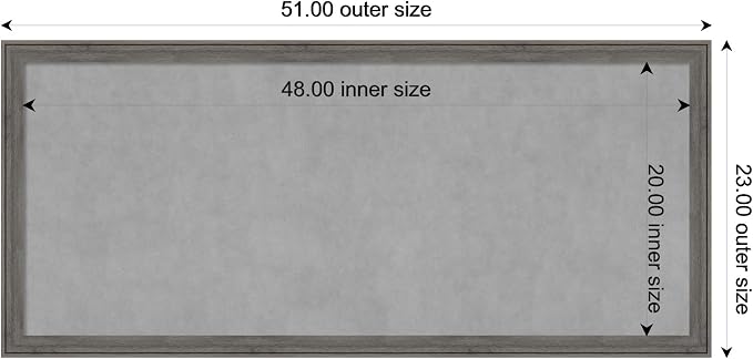Amanti Art Grey Framed Magnetic Board 23x51 Oversize Vision Board - Image 3
