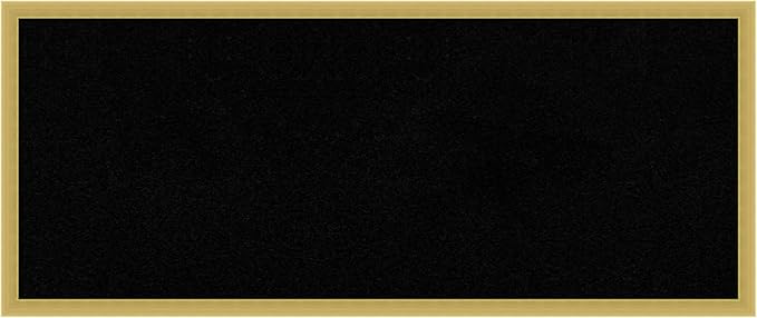 Amanti Art Black Cork Board for Wall, 13x31 Vision Board with Gold Wood Frame, Medium Corkboard Office Decor for Home Organization, Modern Contemporary Corkboard Pinboard to display items for home-DeskLoop Office