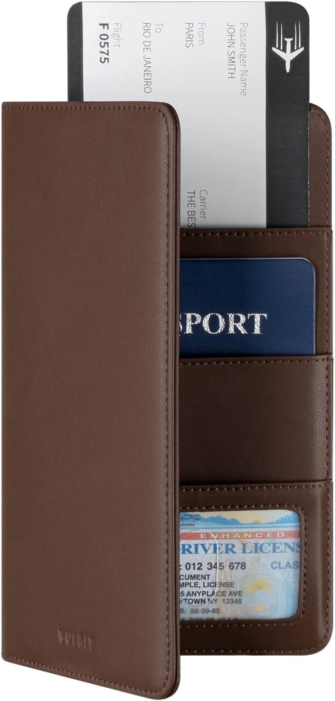 VULKIT Passport Holder Wallet RFID Blocking Travel Wallet by VULKIT
