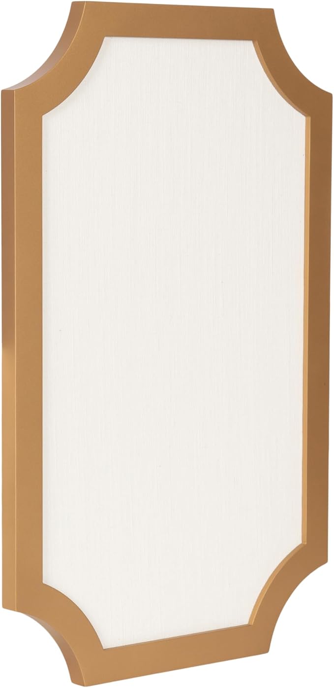 Kate and Laurel Holbrook Glam Framed Scallop Fabric Pinboard, 15 x 24, by KateandLaurel