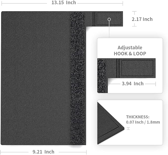 CZUR Assistive Cover 13.14-inch with Adjustable Hook&Loop Splash Resistant,PVC Material Cover for CZUR Book Scanner, Office&Home-Black-DeskLoop Office
