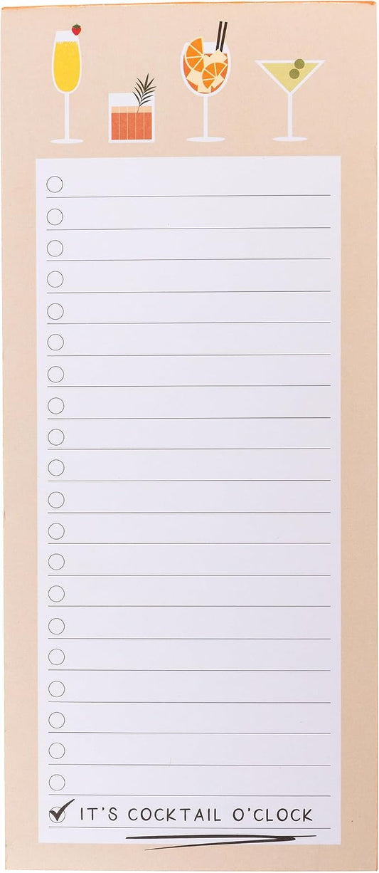 Graphique Cocktail o’clock Magnetic Notepad, 100 Tear-Away Sheets by GraphiquedeFrance