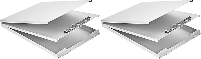 Amazon Basics Aluminum Form Holder Storage Clipboard, 12.5" x 9" Silver by AmazonBasics