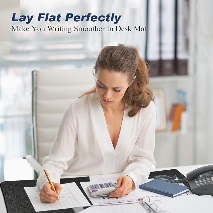 Desk Pad for Office Home 31" x 13", PU Leather Waterproof Large Desk Writing - Image 5
