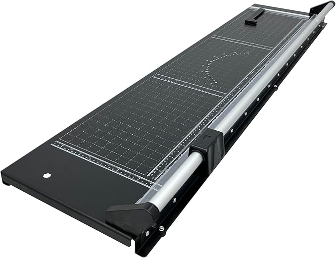 TECHTONGDA Rotary Paper Trimmer, 48" Cut Length, Professional Paper Cutter with 2 Spare Blades, Angle Line, Self-Sharpening, 8-10 Sheets Capacity for Offices, Schools and Crafts-DeskLoop Office