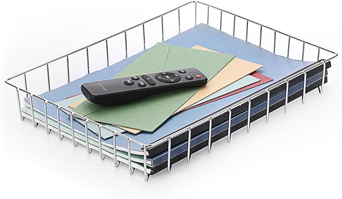 BTSKY Multipurpose A4 File Tray Wire Desk Tray Organizer Elegant Letter Size by BTSKY