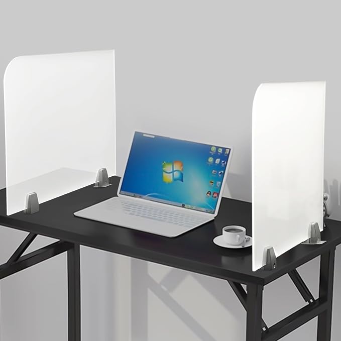 KONKENIE Acrylic Office Privacy Partition Indoor Desk Divider Guard Rectangle by KONKENIE