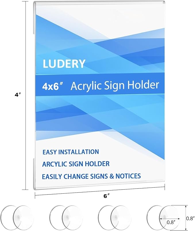 Acrylic Window Sign Holder 4x6 - Image 2