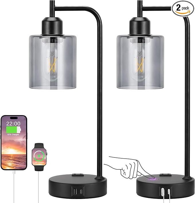 Innqoo Industrial Touch Bedroom Lamps by Innqoo