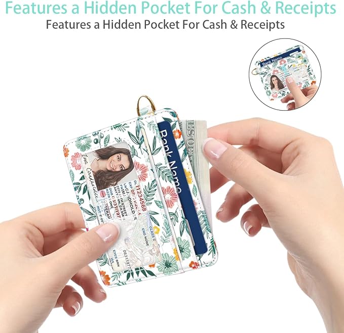 Slim Minimalist Front Pocket RFID Blocking Credit Card Holder Small Wallet Cute - Image 5