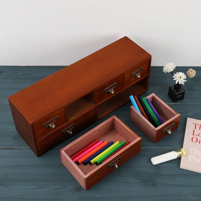 Apothecary Drawers Wooden Storage Box - Image 4