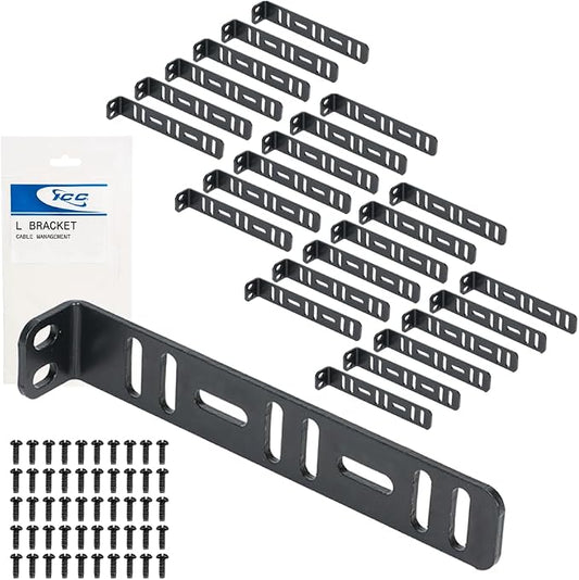 ICC 6” Metal L-Shaped Cable Management Bracket, Vertical/Horizontal, Rack or by ICC
