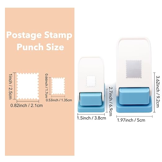 BAOFALI 2Pcs/Set Stamp Punch, 0.6 x 0.5 inch, 1 x 0.8 Inch, Rectangular Stamps - Image 2