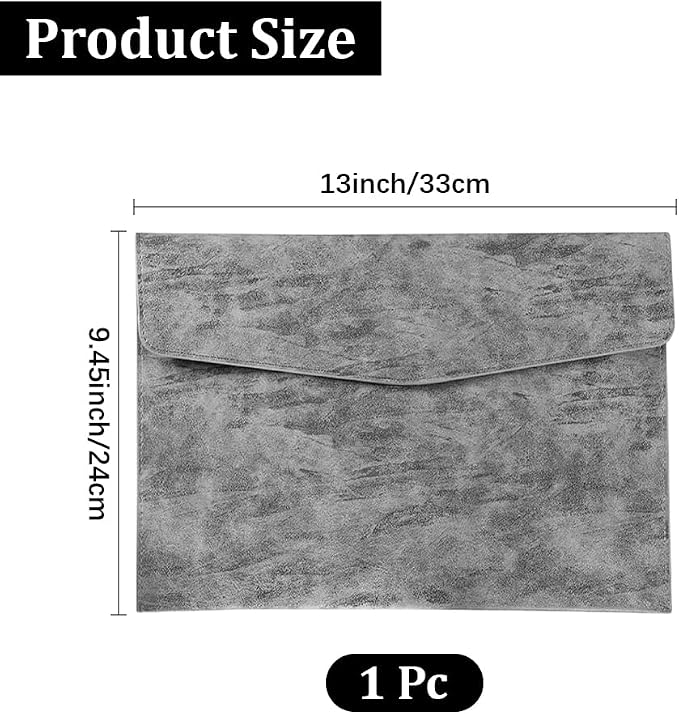 A4 PU Leather File Holder Document Folder Portfolio Filing Envelope Oragnizer - Image 2