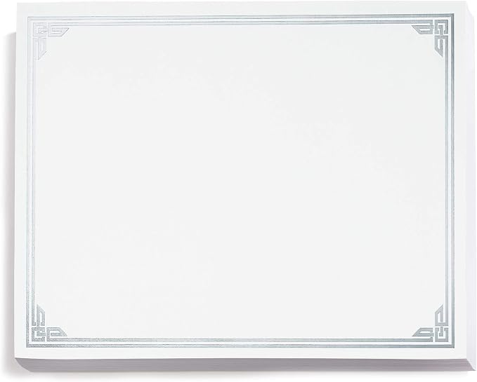 PaperDirect Silver on White Classic Specialty Certificates, 8½ x11, Foil Accents by PaperDirect