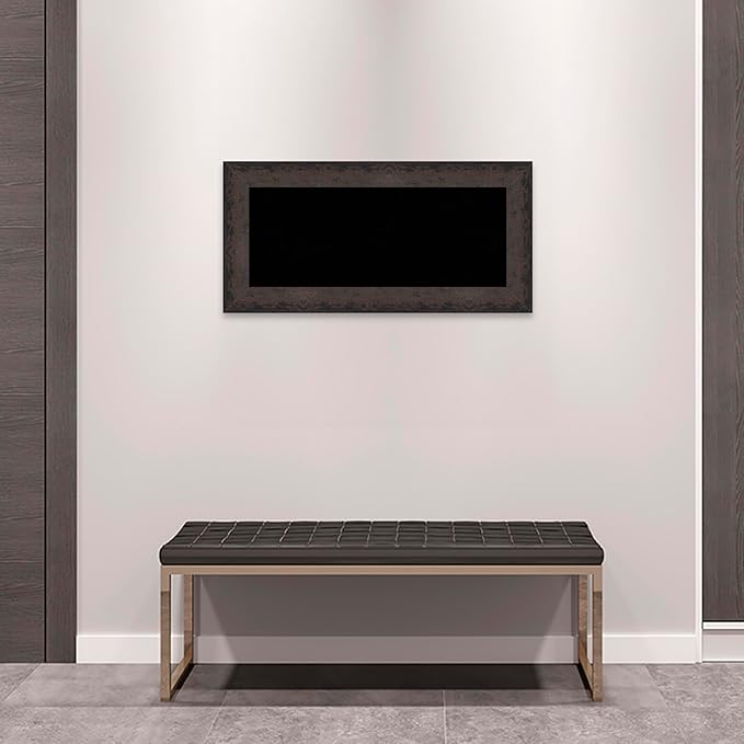 Amanti Art Black Cork Board for Wall, 17x35 Vision Board with Black Wood Frame, Medium Corkboard Office Decor for Home Organization, Modern Corkboard Pinboard to Display Items for Home Organization-DeskLoop Office