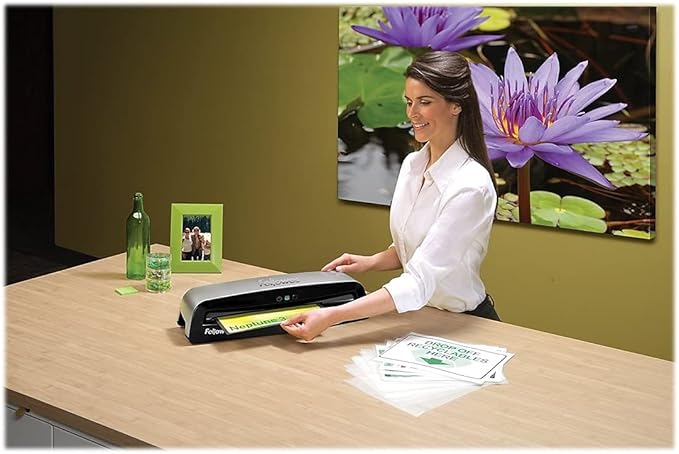 Fellowes Neptune 3 125 Laminator with 10 Pouches, 12.5 Inch (5721401), Silver, Black-DeskLoop Office