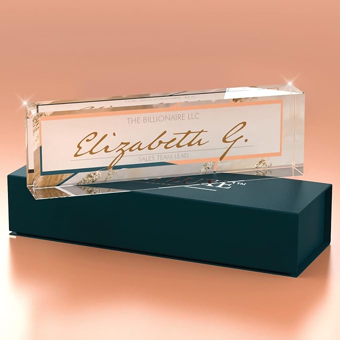 Desk Name Plate Personalized, Custom Name Plates 2½/x8 Inches, Thick - Image 3