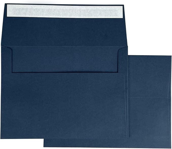 100 Pack A2 Blue Envelopes Self Sealing Adhesive Perfect by AZAZA