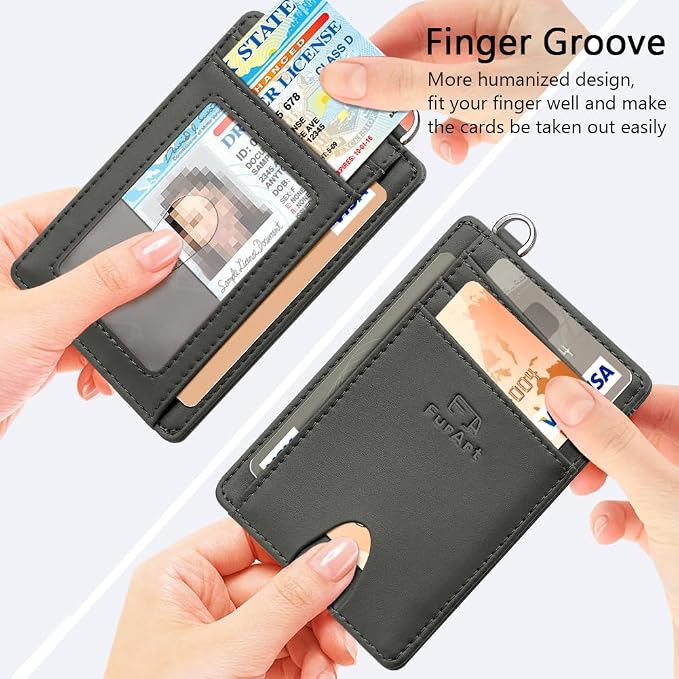 FurArt Slim Minimalist Wallet RFID Credit Card Holder - Image 3