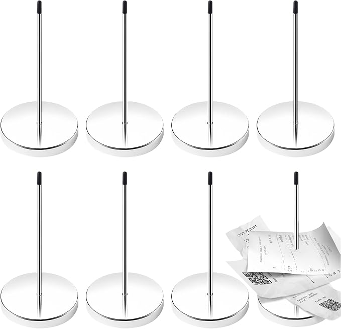 8 PCS Desk Receipt Holder Stainless Steel Receipt Spike 5.5 Inch Check Spindle by Unknown