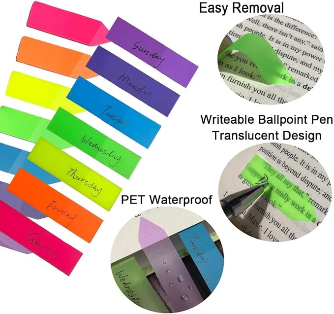 560PCS Page Markers Sticky Index Tabs Book Annotation Bookmark Notes Small Pop - Image 6