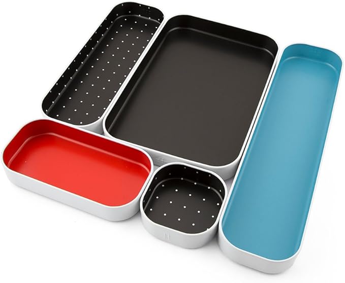 Three by Three Seattle 5 Piece Metal Organizer Tray Set by ThreebyThreeSeattle