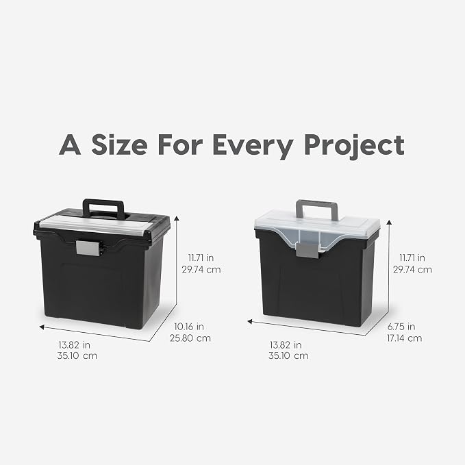 IRIS USA File Box with Lid File Organizer - Image 2