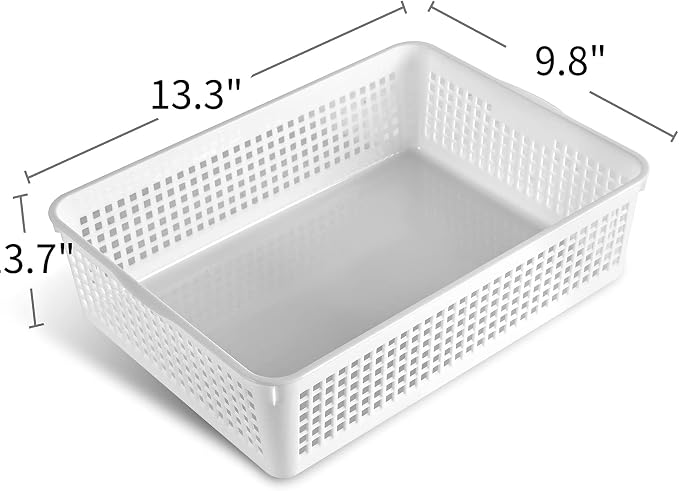 Eslite A4 Size Plastic Storage Basket, Desktop File Paper Letter Organizer Tray - Image 5