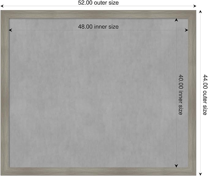 Amanti Art Grey Framed Magnetic Board 44x52 Oversize Vision Board - Image 2
