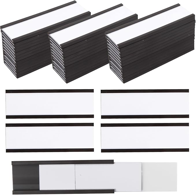 30pcs Magnetic 'C' Channel Label Holders 1x3in C-Shape Magnetic Tool Box Label by Unknown