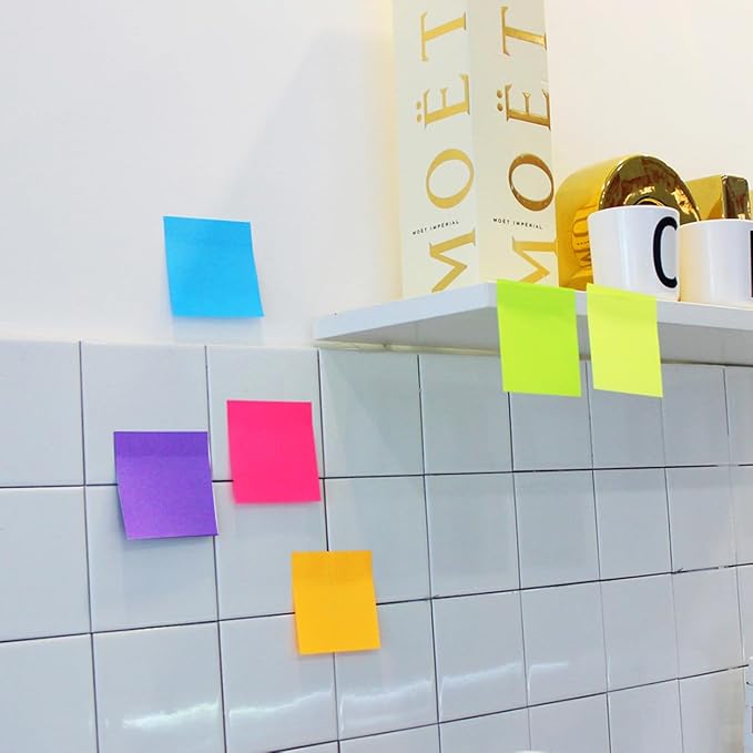 Sticky Notes 3x3 Inches, Bright Colors Self-Stick Pads, 16 Pads/Pack - Image 4